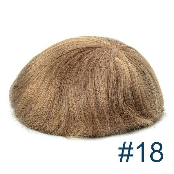 OX-SK Single Knot 0.12mm Skin Base Men's Toupee - Durable & Natural