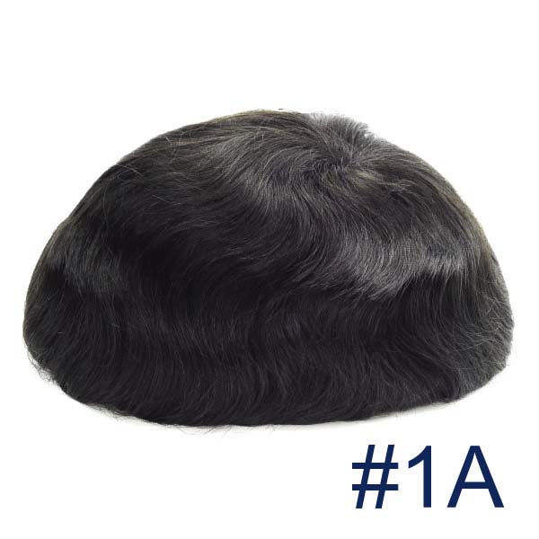 V-LOOP Men's Toupee - Natural Human Hair, Undetectable Hairpiece for Men