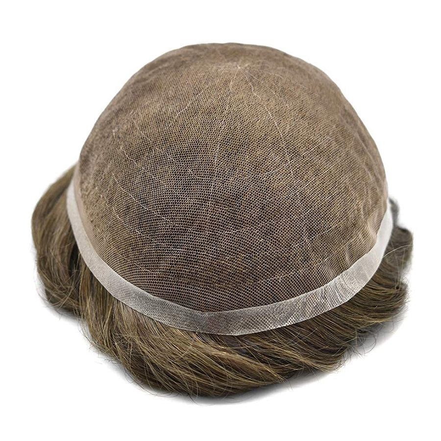 Full Swiss Lace Men's Toupee - Natural Hairline Human Hair Wig for Men, Breathable & Undetectable