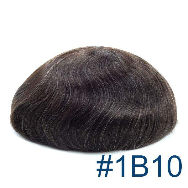 OX-SK Single Knot 0.12mm Skin Base Men's Toupee - Durable & Natural