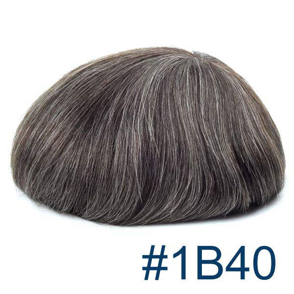V-LOOP Men's Toupee - Natural Human Hair, Undetectable Hairpiece for Men
