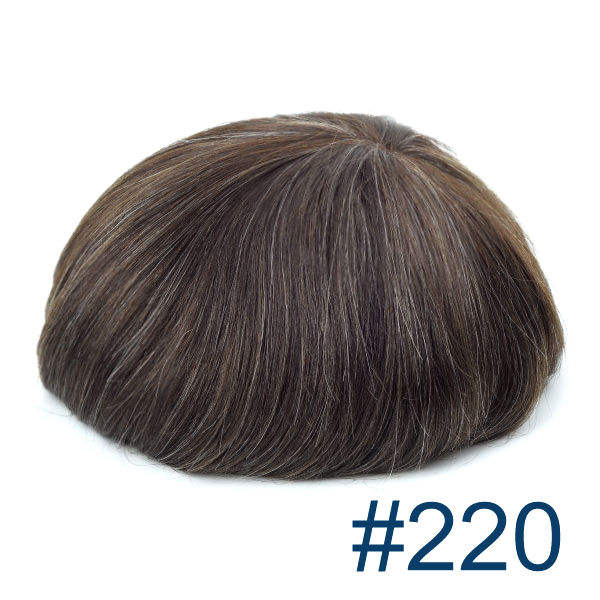 V-LOOP Men's Toupee - Natural Human Hair, Undetectable Hairpiece for Men