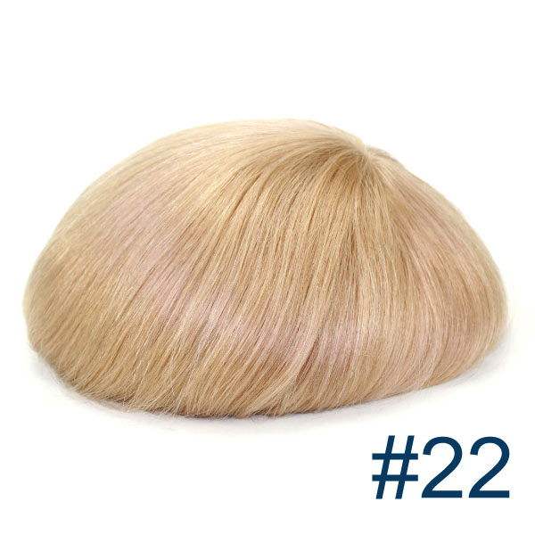 OX-SK Single Knot 0.12mm Skin Base Men's Toupee - Durable & Natural