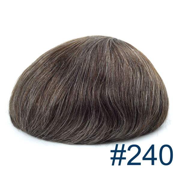 V-LOOP Men's Toupee - Natural Human Hair, Undetectable Hairpiece for Men