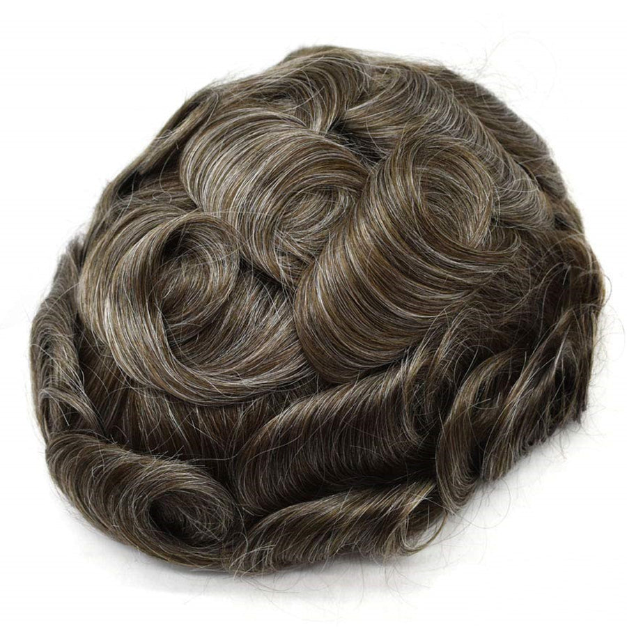 Full Swiss Lace Men's Toupee - Natural Hairline Human Hair Wig for Men, Breathable & Undetectable