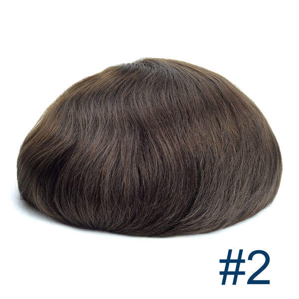 V-LOOP Men's Toupee - Natural Human Hair, Undetectable Hairpiece for Men
