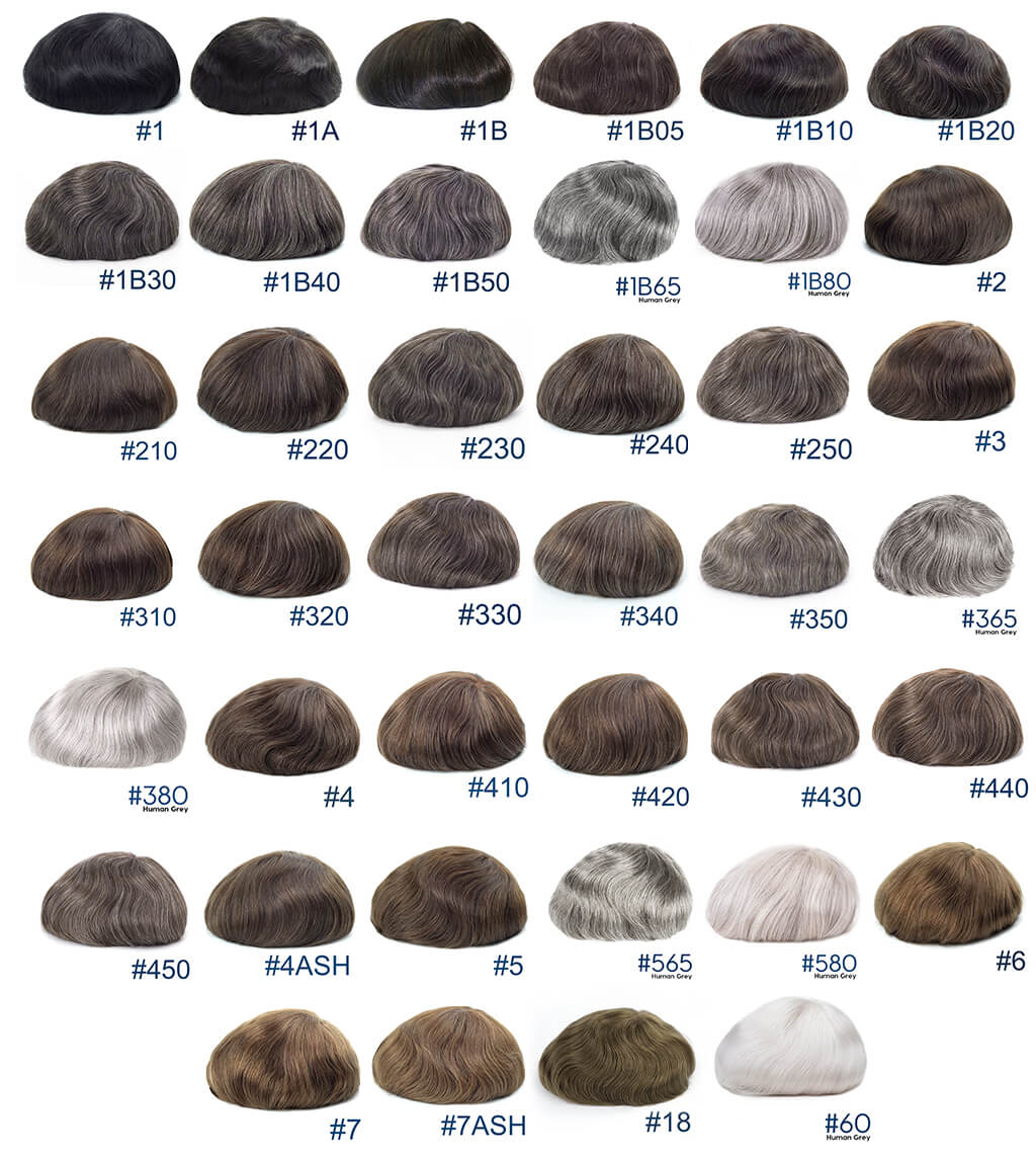 Monofilament Toupee for Men 80% Density