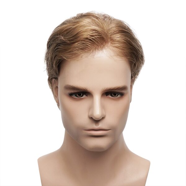 V-LOOP Men's Toupee - Natural Human Hair, Undetectable Hairpiece for Men