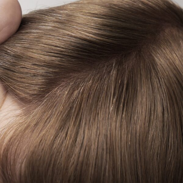 V-LOOP Men's Toupee - Natural Human Hair, Undetectable Hairpiece for Men