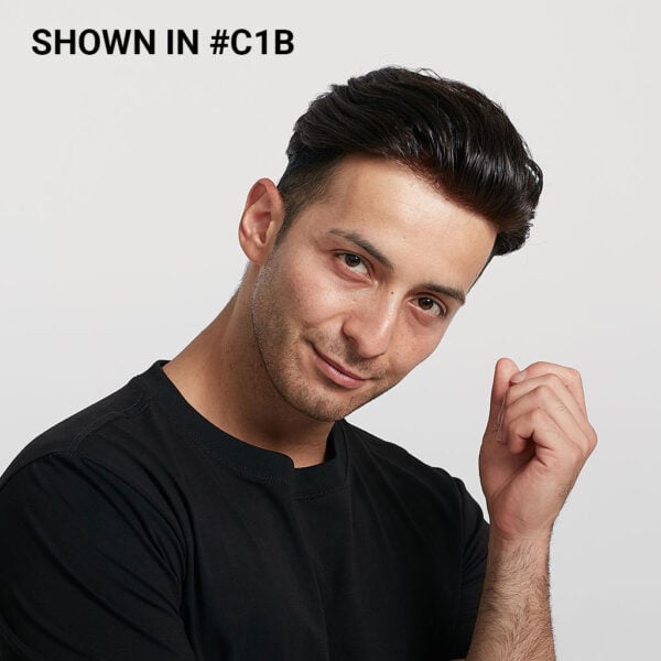 HS25-V : 0.03mm Ultra Thin Skin Men's Hair Systems With V-looped Human Hair