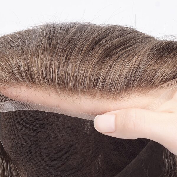 Hollywood Men's Lace Hair System: Ultra-Thin Skin Perimeter & Natural Lace Front for Seamless Style