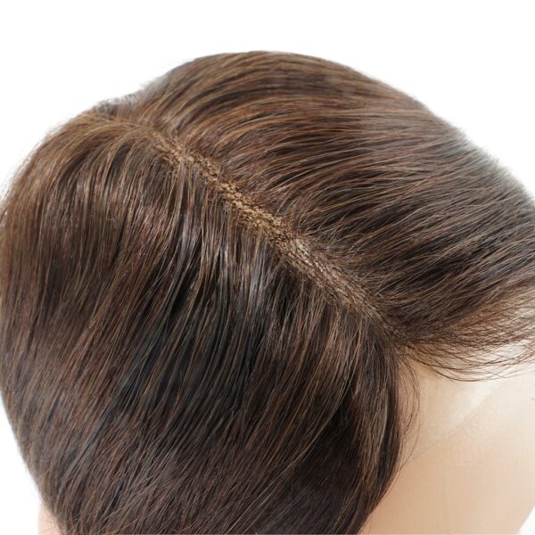 NewAustralia Swiss Lace Toupee with Extended Wider PU Perimeter Hair System