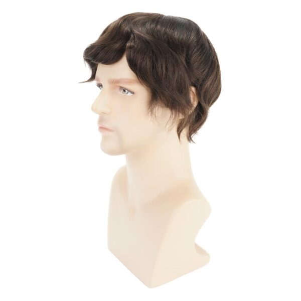 NewAustralia Swiss Lace Toupee with Extended Wider PU Perimeter Hair System