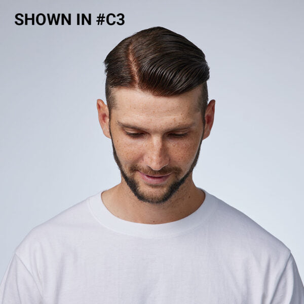 Men's Swiss Lace Toupee with PU Sides and Back – Natural Hair System for Full Coverage