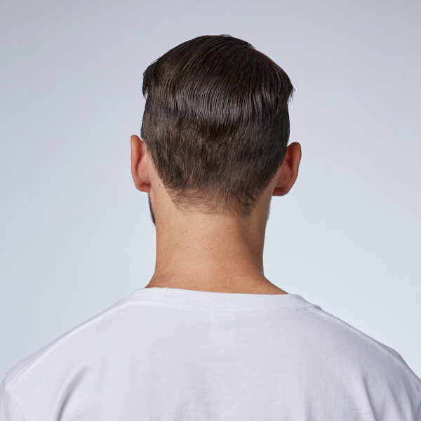 Men's Swiss Lace Toupee with PU Sides and Back – Natural Hair System for Full Coverage