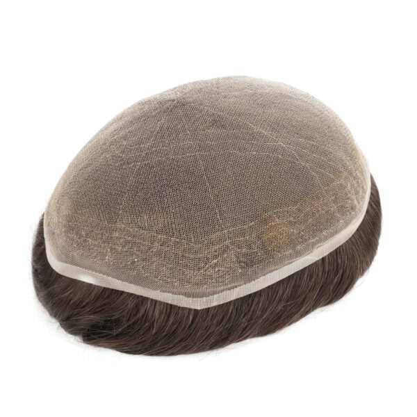 Full Lace Men's Toupee with Realistic Hairline & Parts - Wholesale