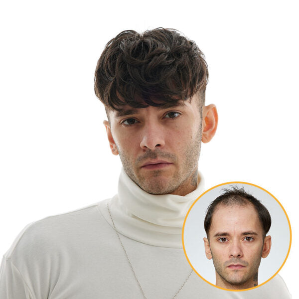 Monofilament Hair System Realistic High Quality Stock Toupee