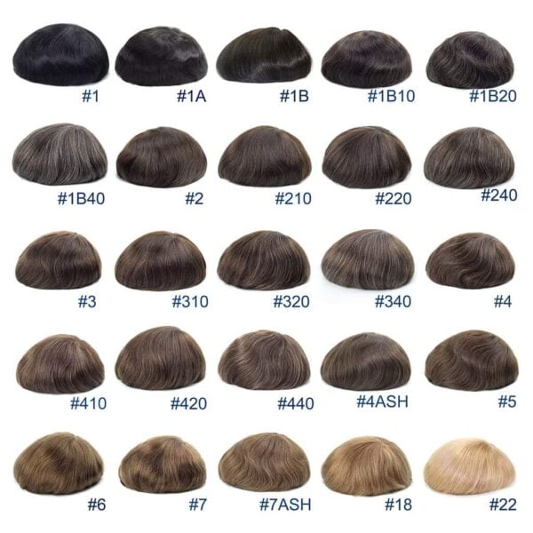 Monofilament Hair System Realistic High Quality Stock Toupee