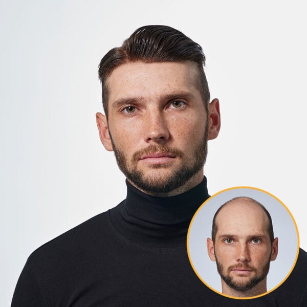 0.06mm Thin Skin Toupee Wholesale with 90% Density