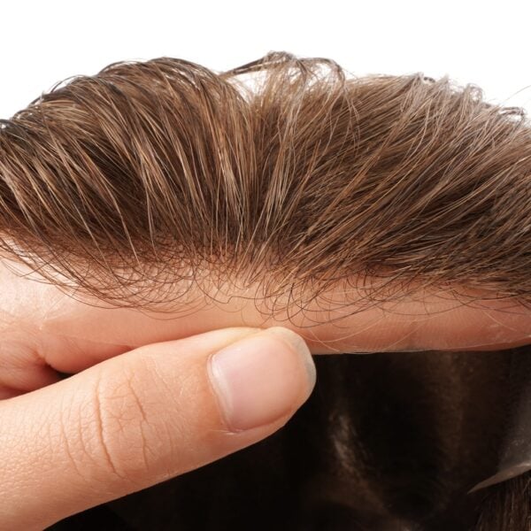 0.06mm Thin Skin Toupee Wholesale with 90% Density