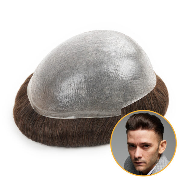 0.06mm Thin Skin Hair System, 130% Density