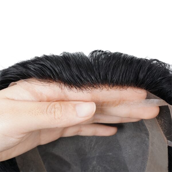Fine Mono Base Hair System With PU and Swiss Lace