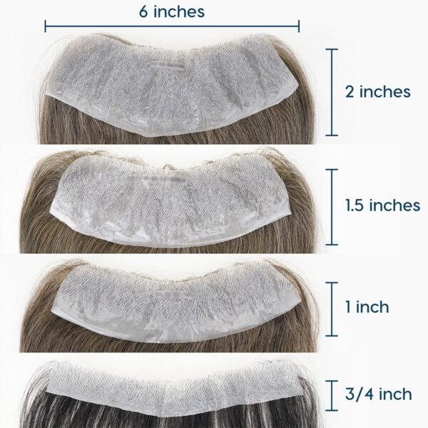 PU-FRONTAL : Men's Frontal Hair Piece for Receded Hairline Wholesale