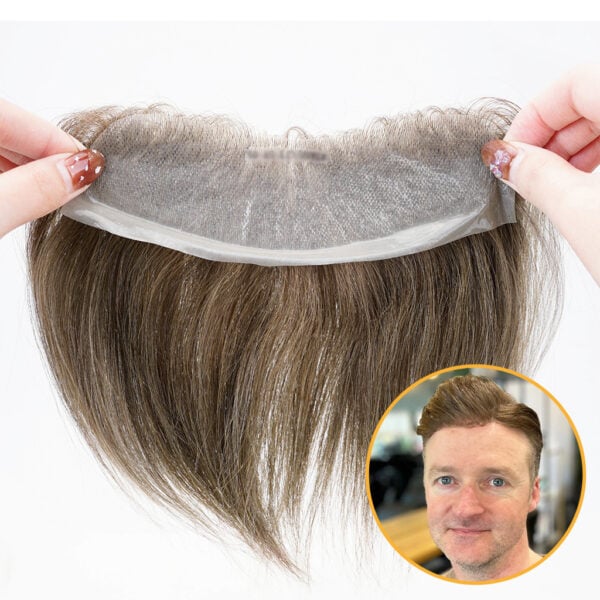 PU-FRONTAL : Men's Frontal Hair Piece for Receded Hairline Wholesale