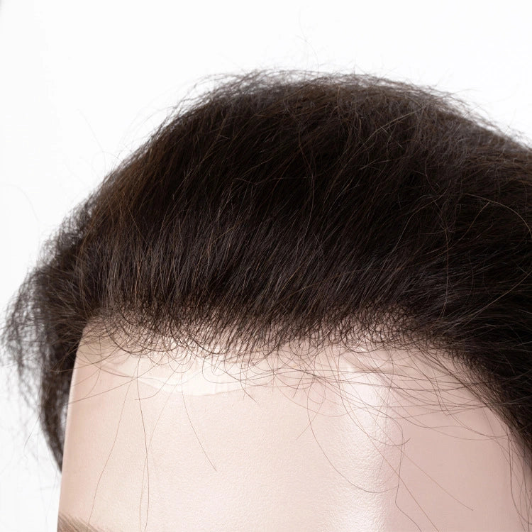 Custom V-looped Thin Skin Base Hair System Wholesale For Men