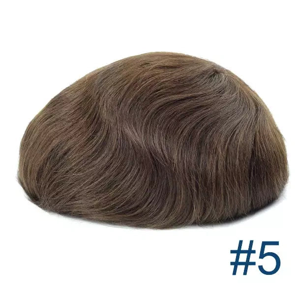 Custom 100% Human Hair Men's Hair HD Lace with PU around Toupee Wholesale Hair System
