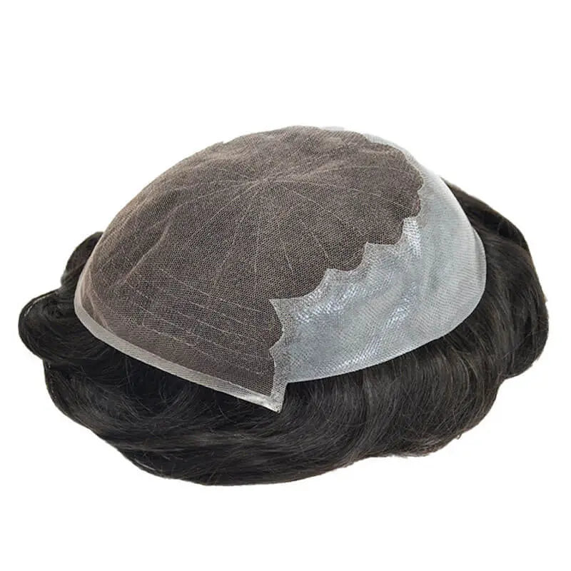 Custom French Lace With Skin Back And Sides Q6 Hair System Wholesale For Men