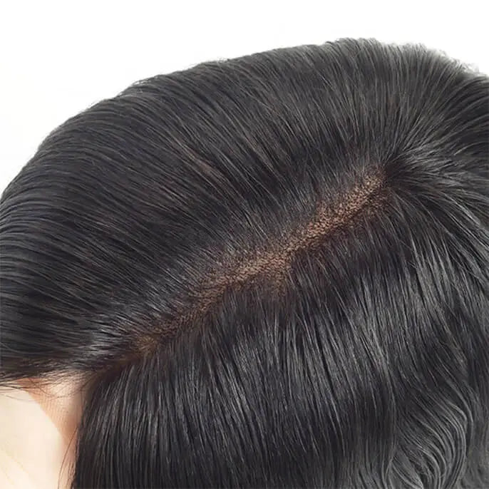 Custom French Lace With Skin Back And Sides Q6 Hair System Wholesale For Men