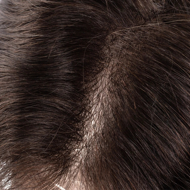 Custom Injection V-looped Full PU Thin Skin Base Hair System Wholesale Toupee For Men