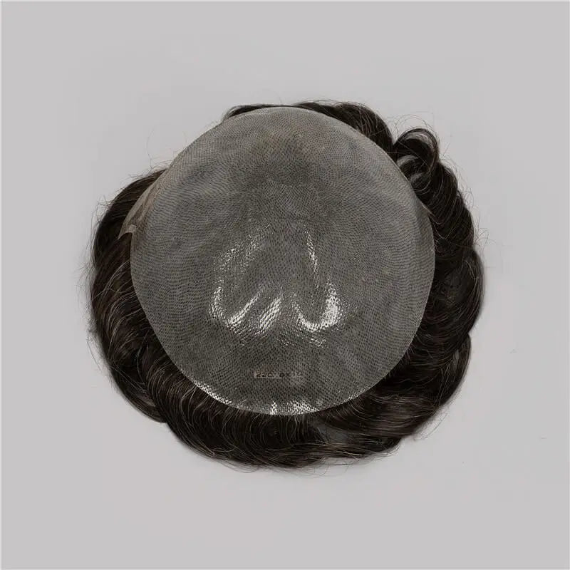 Custom Skin Base With French Lace Front Hair System Wholesale For Men