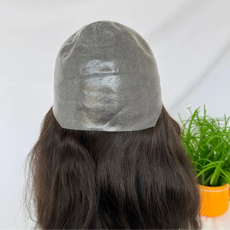 Customize Mens Toupee Hairpieces for Men Human Hair Replacement Wigs Lace Front with PU with Elastic Net Cap Base Hair Prosthesis
