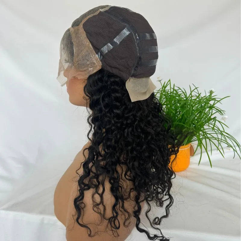 Customize Mens Toupee Hairpieces for Men Human Hair Replacement Wigs Lace Front with PU with Elastic Net Cap Base Hair Prosthesis with Silcone