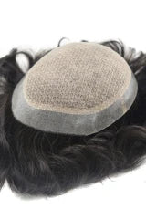 Customize Mens Toupee Silk Top PU Around PU Hairpieces for Men Human Hair Replacement Wigs