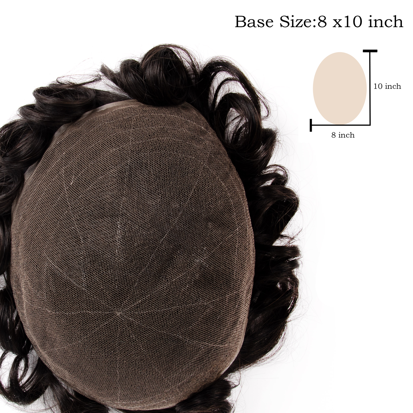 Full Swiss Lace Men's Toupee - Natural Hairline Human Hair Wig for Men, Breathable & Undetectable