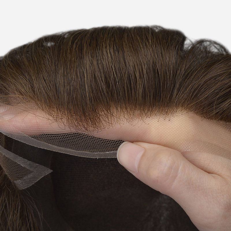 Full Swiss Lace Men's Toupee - Natural Hairline Human Hair Wig for Men, Breathable & Undetectable