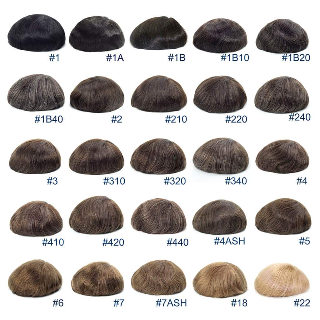 0.06mm Thin Skin Toupee Wholesale with 90% Density