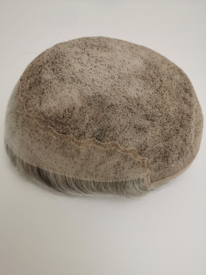 Swiss Lace Q6 Men's Toupee - Premium Human Hair Replacement System, Natural Hairline, Lightweight & Breathable, Full Lace Base, 6''x8'' 7"X9" 8"X10" 6"X9"