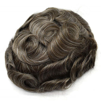 Full Swiss Lace Men's Toupee - Natural Hairline Human Hair Wig for Men, Breathable & Undetectable