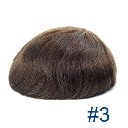 NewAustralia Swiss Lace Toupee with Extended Wider PU Perimeter Hair System