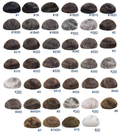 Monofilament Toupee for Men 80% Density