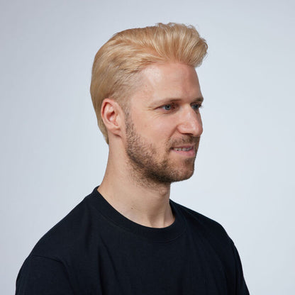 V-LOOP Men's Toupee - Natural Human Hair, Undetectable Hairpiece for Men