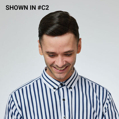 NewAustralia Swiss Lace Toupee with Extended Wider PU Perimeter Hair System