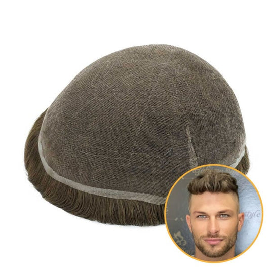 Full Swiss Lace Hair System: Ultra-Realistic Hairline for Natural Look & Comfort