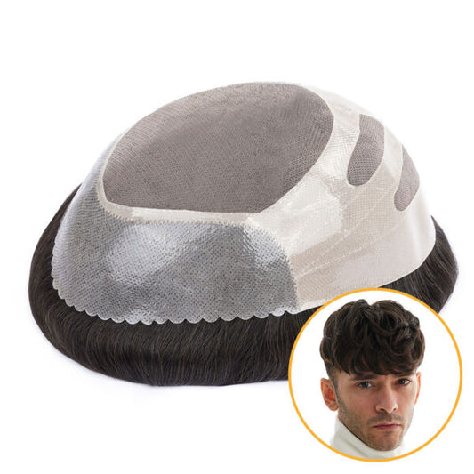 Monofilament Hair System Realistic High Quality Stock Toupee