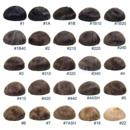 Monofilament Hair System Realistic High Quality Stock Toupee