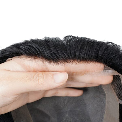 Fine Mono Base Hair System With PU and Swiss Lace